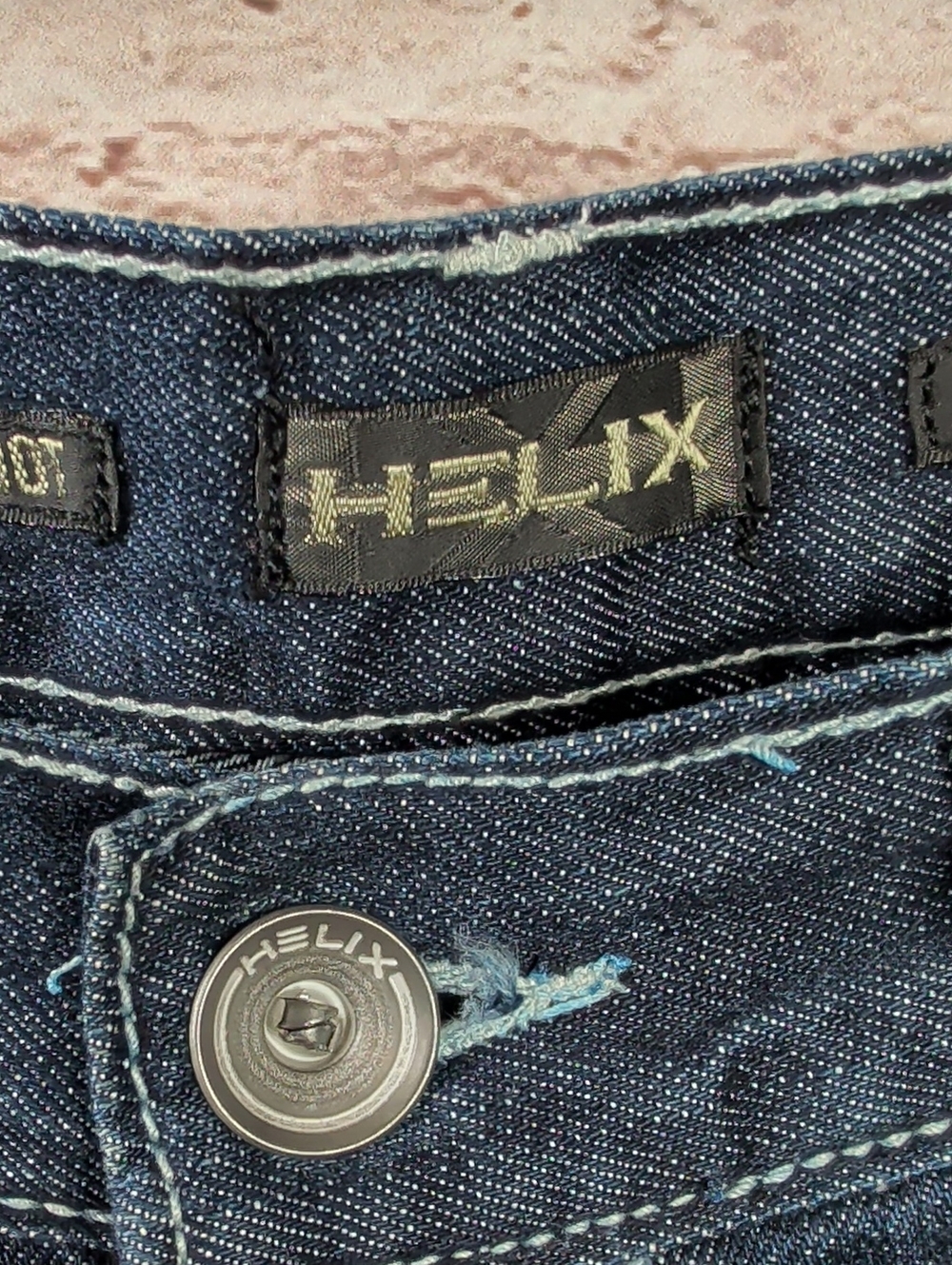 Helix Men's Dark Blue Bootcut Jeans 32 X 32 New - Picture 3 of 10